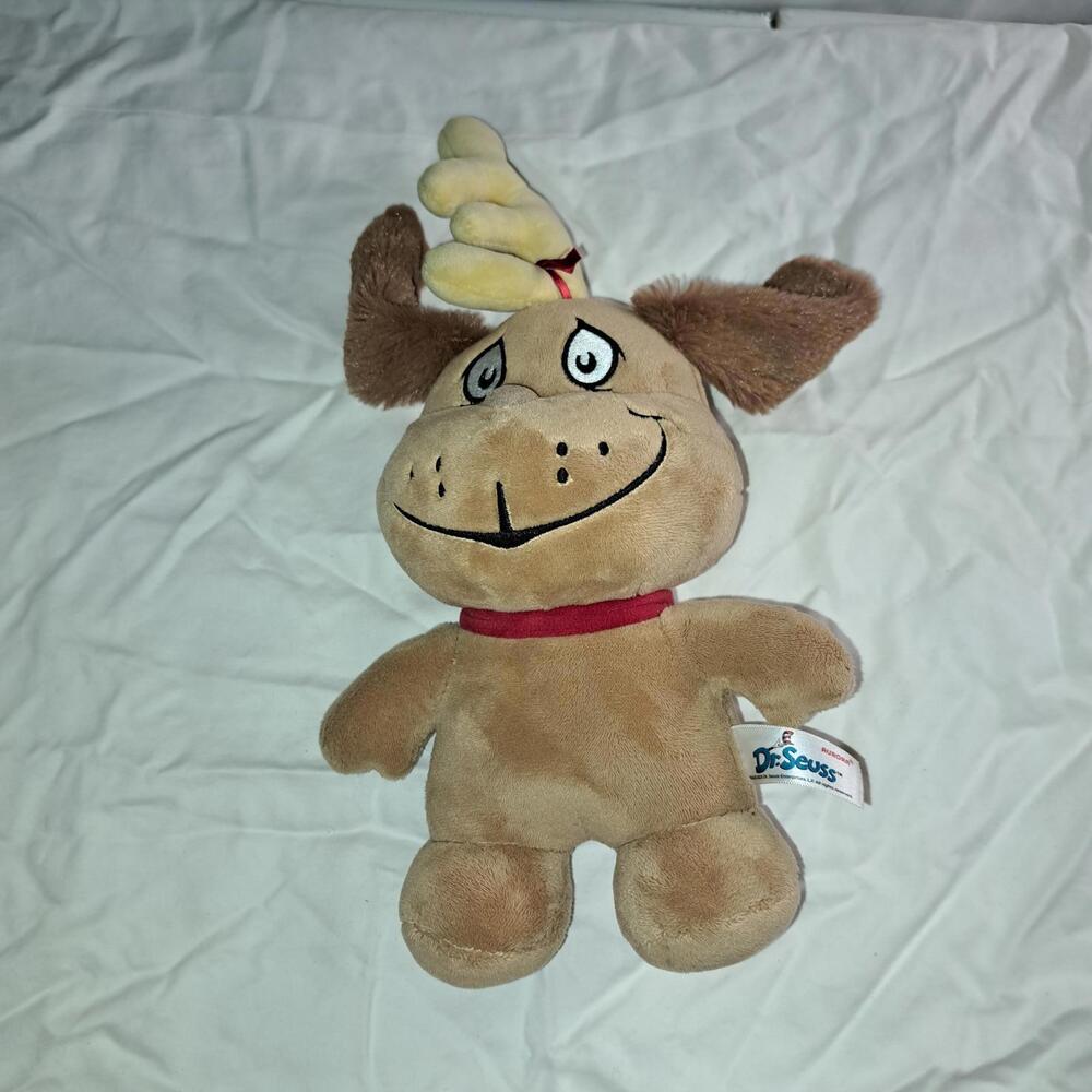 Adorable Dr. Seuss Plush Stuffed Animal - Cute Brown Dog with Antlers